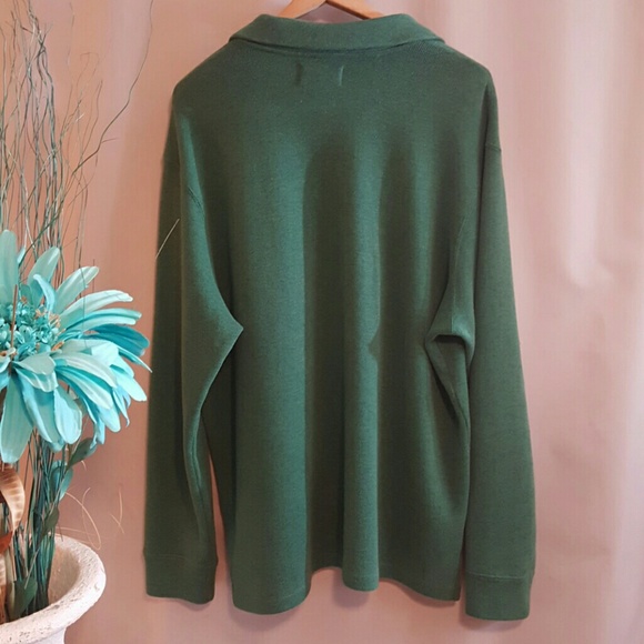POLO by Ralph Lauren Green Collared Sweater Mens - Picture 4 of 4